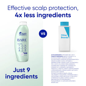 Head & Shoulders ECOBOTTLE squeezed to show rollable, reduced-plastic packaging for easy use