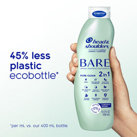 Head & Shoulders bottle in hand for scale and travel-friendly 13.5 fl oz size convenience