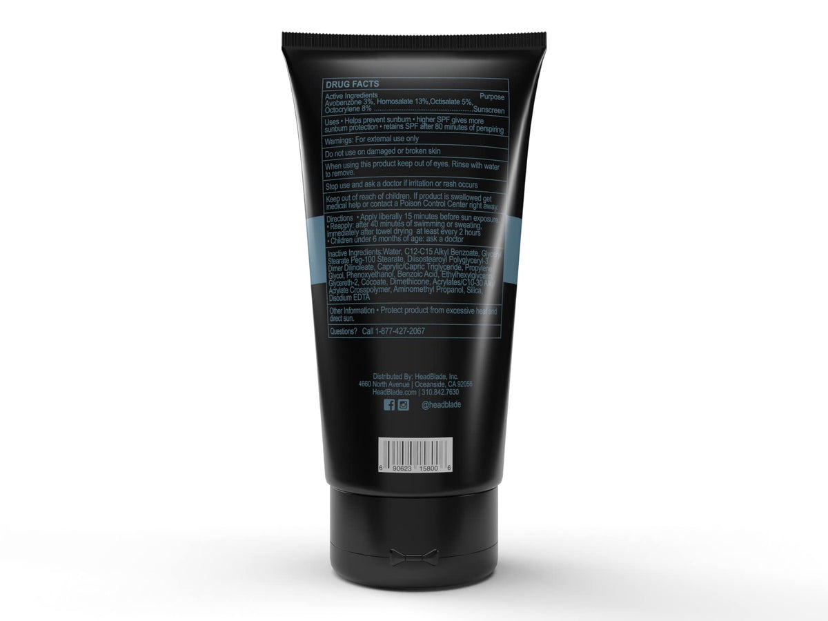 HeadBlade HeadLube used during sports showing sweat-resistant performance