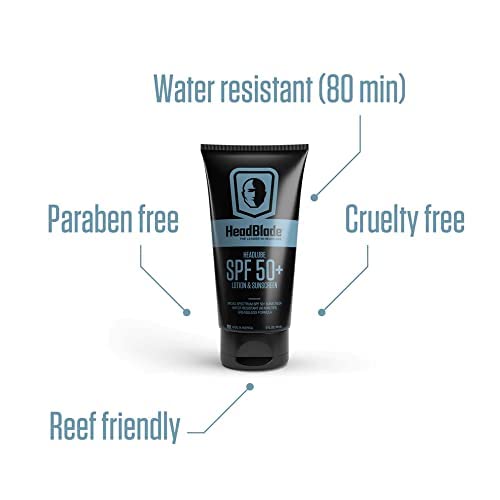 HeadBlade HeadLube being applied to scalp showing non-greasy coverage