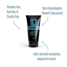 HeadBlade being applied to scalp demonstrating soothing, matte finish benefit