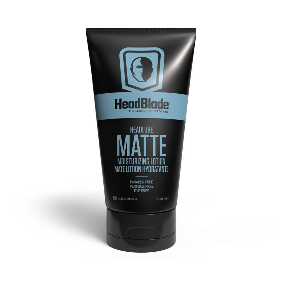 HeadBlade HeadLube Matte front packaging showing product and matte benefit