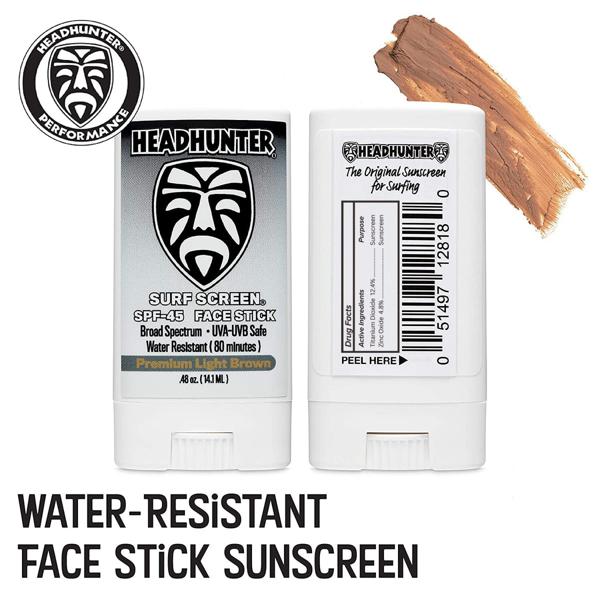 Headhunter close-up of stick texture highlighting smooth, non-greasy application benefit