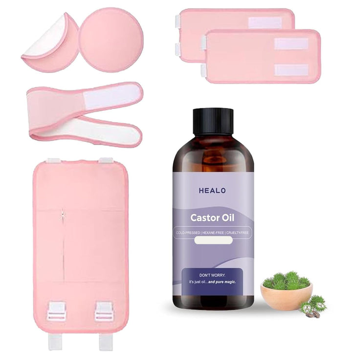 Healo front packaging and 100ml bottle showing contents and compact design benefit