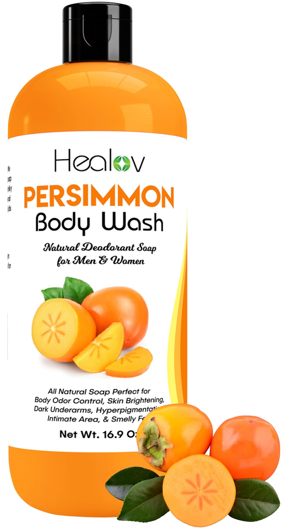 Healov persimmon soap front packaging showing brand and fresh benefit