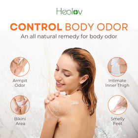 Healov persimmon soap texture close-up revealing gentle exfoliation benefit