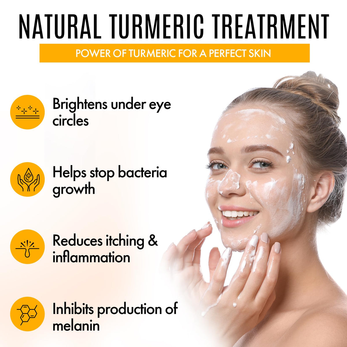Healov turmeric body scrub texture on spoon, exfoliates and smooths skin