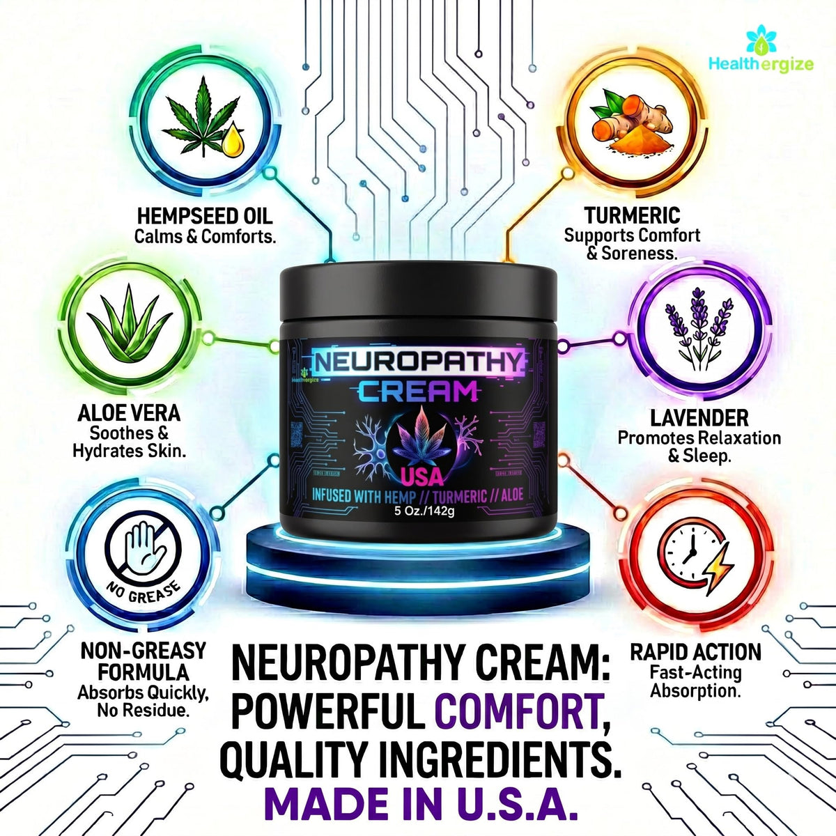 Healthergize turmeric root close-up highlighting revitalizing botanicals