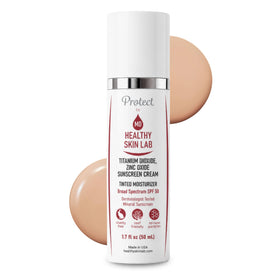 Healthy Skin Lab front packaging showing SPF 50 and tint benefits