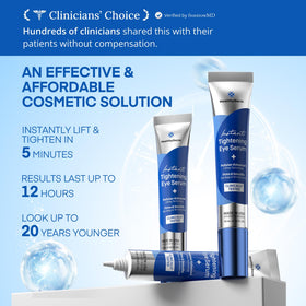 HealthyDerm application under-eye demonstrating quick visible lifting effect