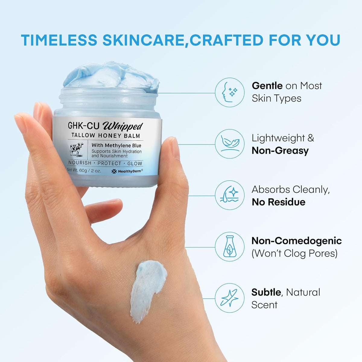 HealthyDerm two-pack travel jars staged in toiletry bag for convenience