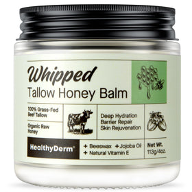 HealthyDerm front packaging showing jar and brand for clear product ID and trust