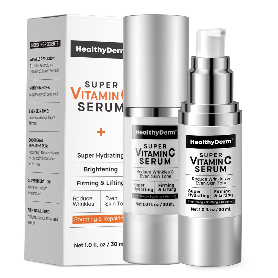 HealthyDerm front packaging showing product and benefits