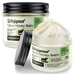 HealthyDerm front packaging showing two 2oz jars and product benefits