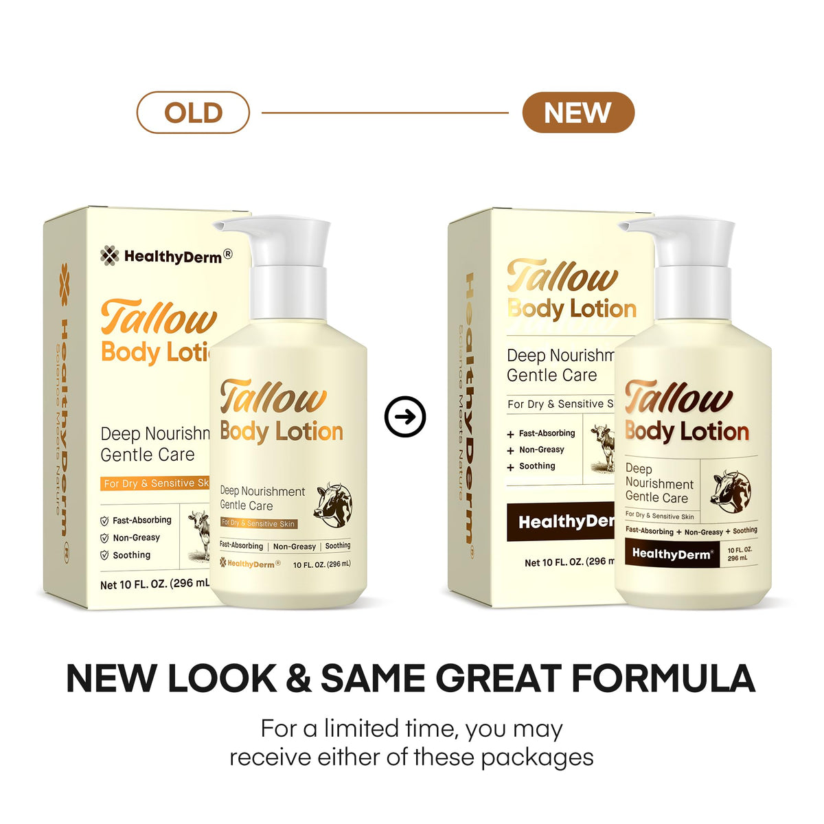HealthyDerm open cap and lotion dispensing to show easy application and quick absorption