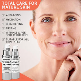 HealthyDerm serum bottle next to night balm for layered moisture