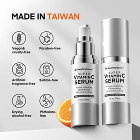 HealthyDerm serum in a morning skincare setting promoting daily routine use