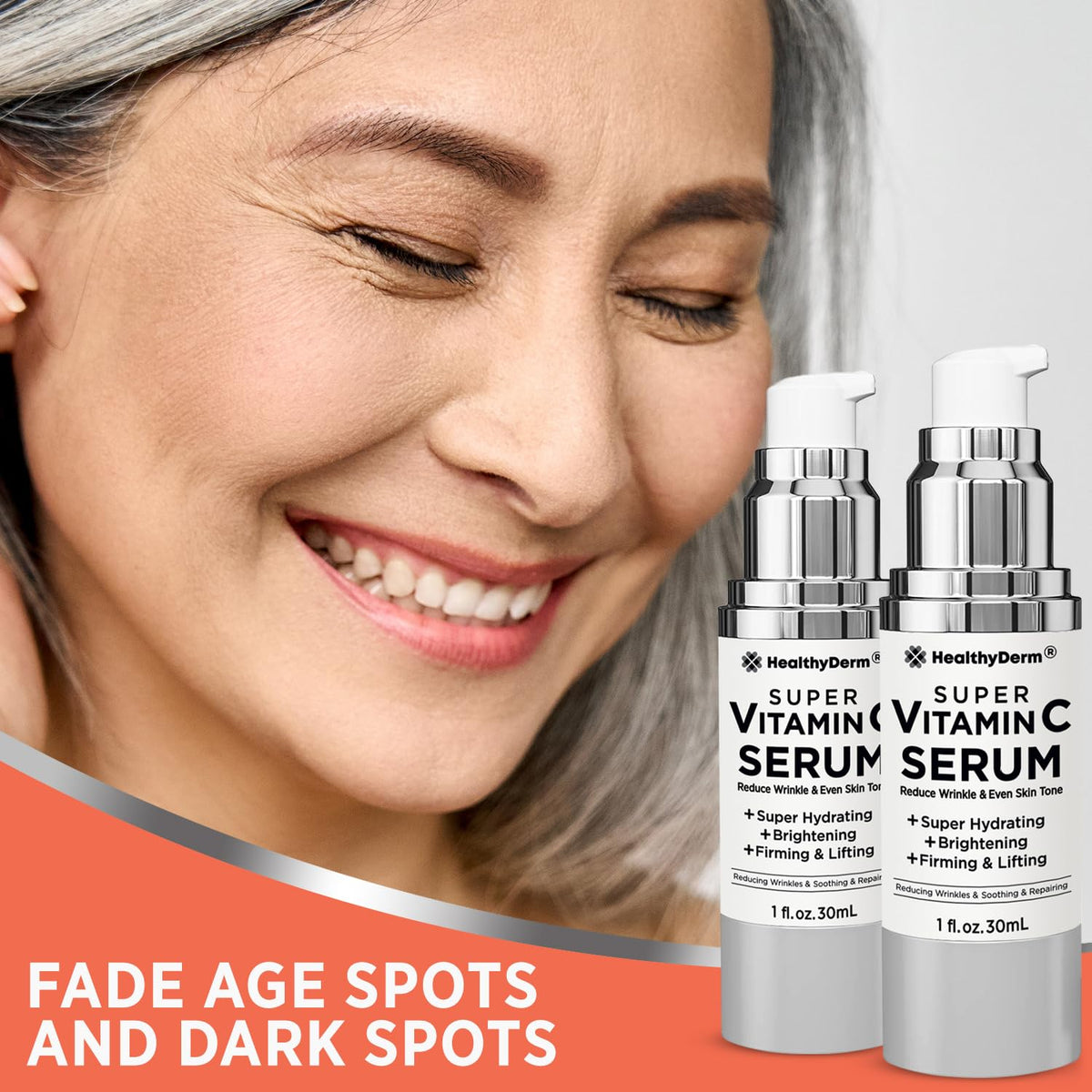 HealthyDerm serum on fingertip ready to apply for targeted hydration