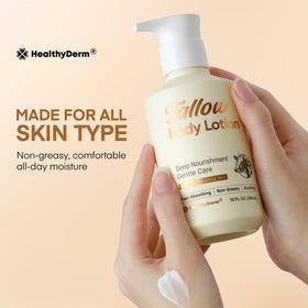 HealthyDerm 10 fl oz bottle next to common items for scale and travel-friendly size