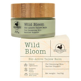 Hearth and Homestead front jar showing Wild Bloom balm for effortless hydration