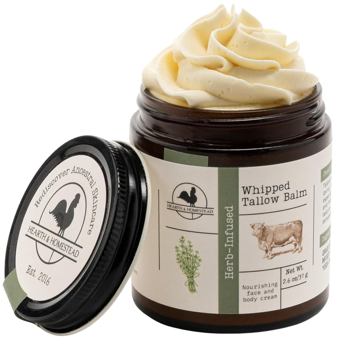 Hearth and Homestead jar front view showing clean packaging and brand