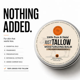 Hearthical open jar close-up of smooth tallow texture for easy melting