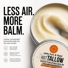Hearthical scooping tallow with fingertip demonstrating controlled application