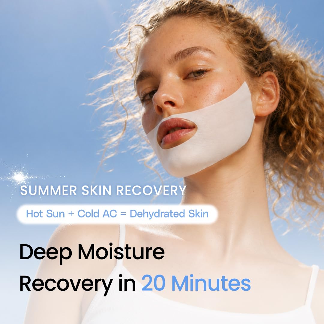 Hebestem open mask with visible cream filling for deep hydration