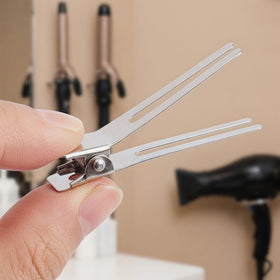 Hedume clips holding roller in hair demonstrating secure curl setting benefit