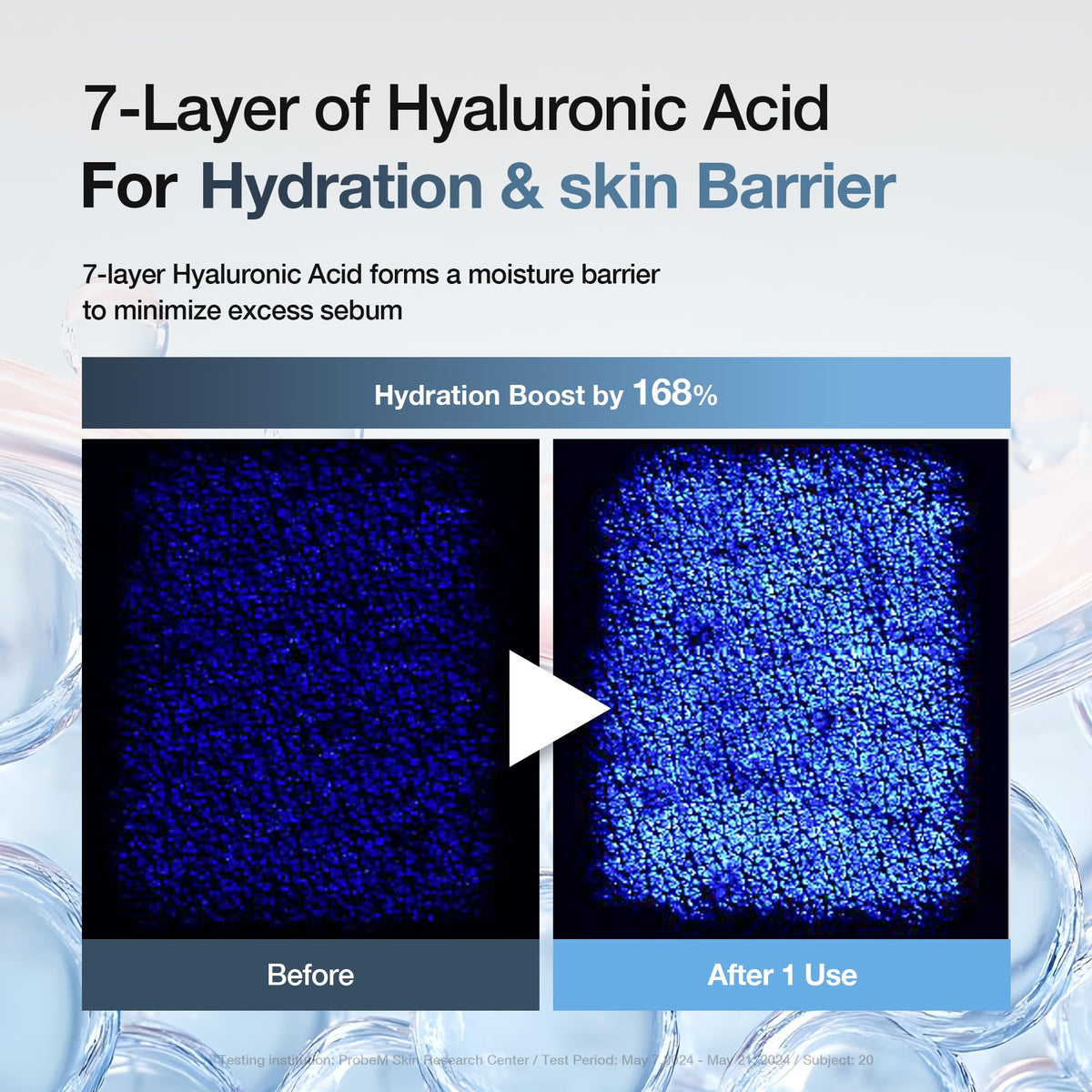 HEEDA foam on hand showing rich lather, conveys effective impurity removal without dryness