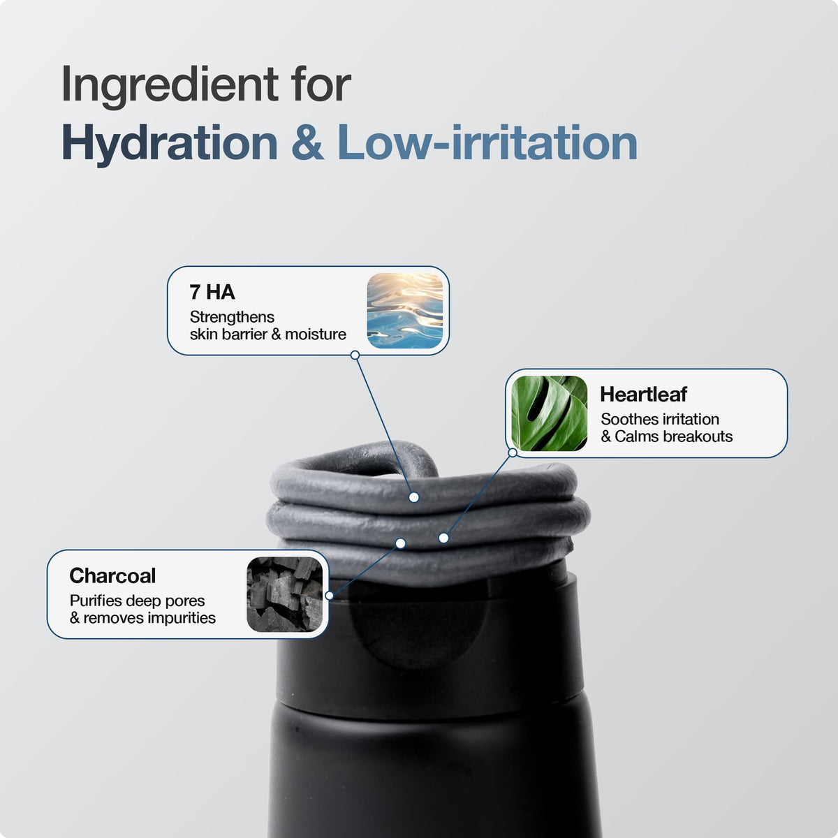 HEEDA bottle held beside hand for size comparison, helps visualize actual product volume