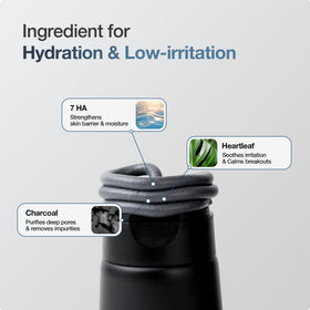 HEEDA bottle held beside hand for size comparison, helps visualize actual product volume