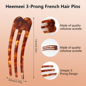 heemeei inserted in a French twist demonstrating stable all-day grip
