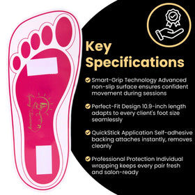 HeeStar pad on model foot illustrating comfortable movement during tanning