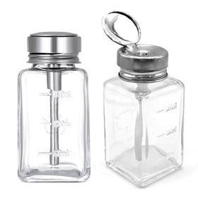 HEHIPLE clear glass bottle front view showing capacity and compact design for easy storage