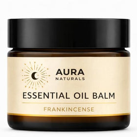 Heidelux front packaging of Aura Naturals balm showing compact tube and branding benefit