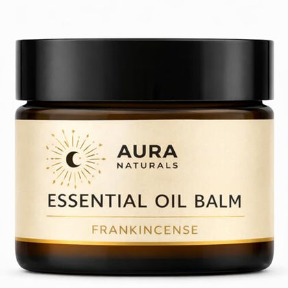 Heidelux front packaging of Aura Naturals balm showing compact tube and branding benefit