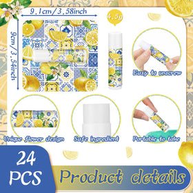 Heigble capri lemon pattern close-up on tins highlighting design for attractive party favors