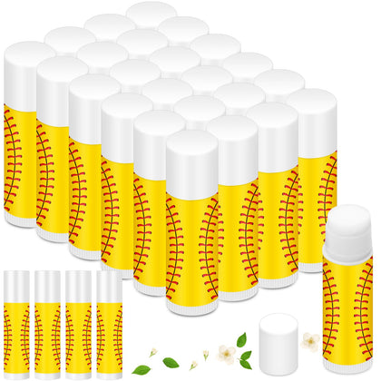 Heigble front packaging showing 24 softball-themed lip balms and bulk value