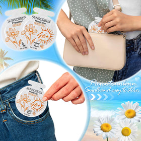 Heigble packet label with SPF 46+ detail emphasizing strong sun protection