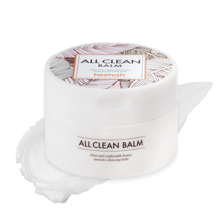 HEIMISH All Clean Balm front tub showing clean packaging and easy scoop benefit