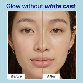 HEIMISH sunscreen spread on hand demonstrating fast absorption and feel
