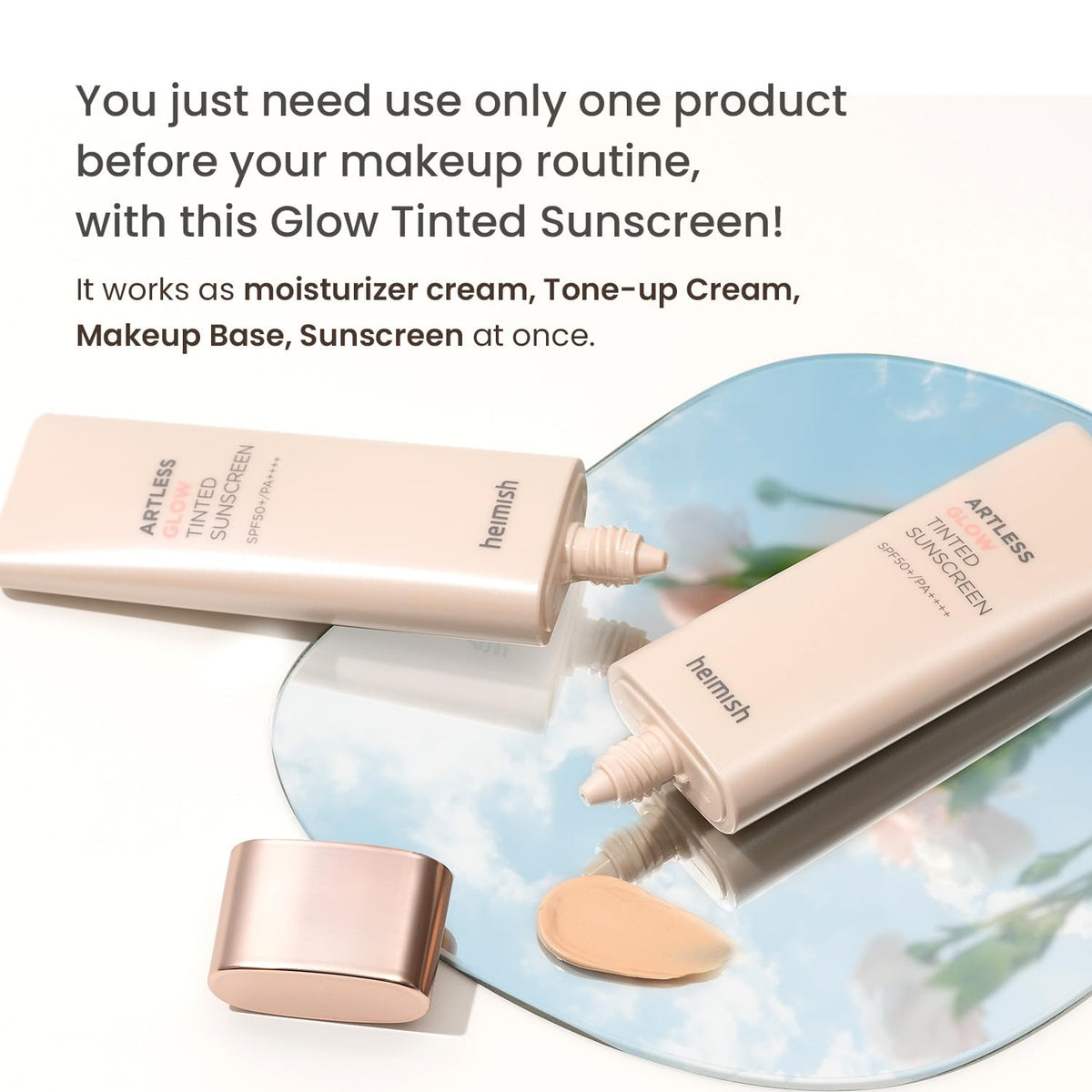 HEIMISH in bathroom routine showing quick morning use and time-saving benefit