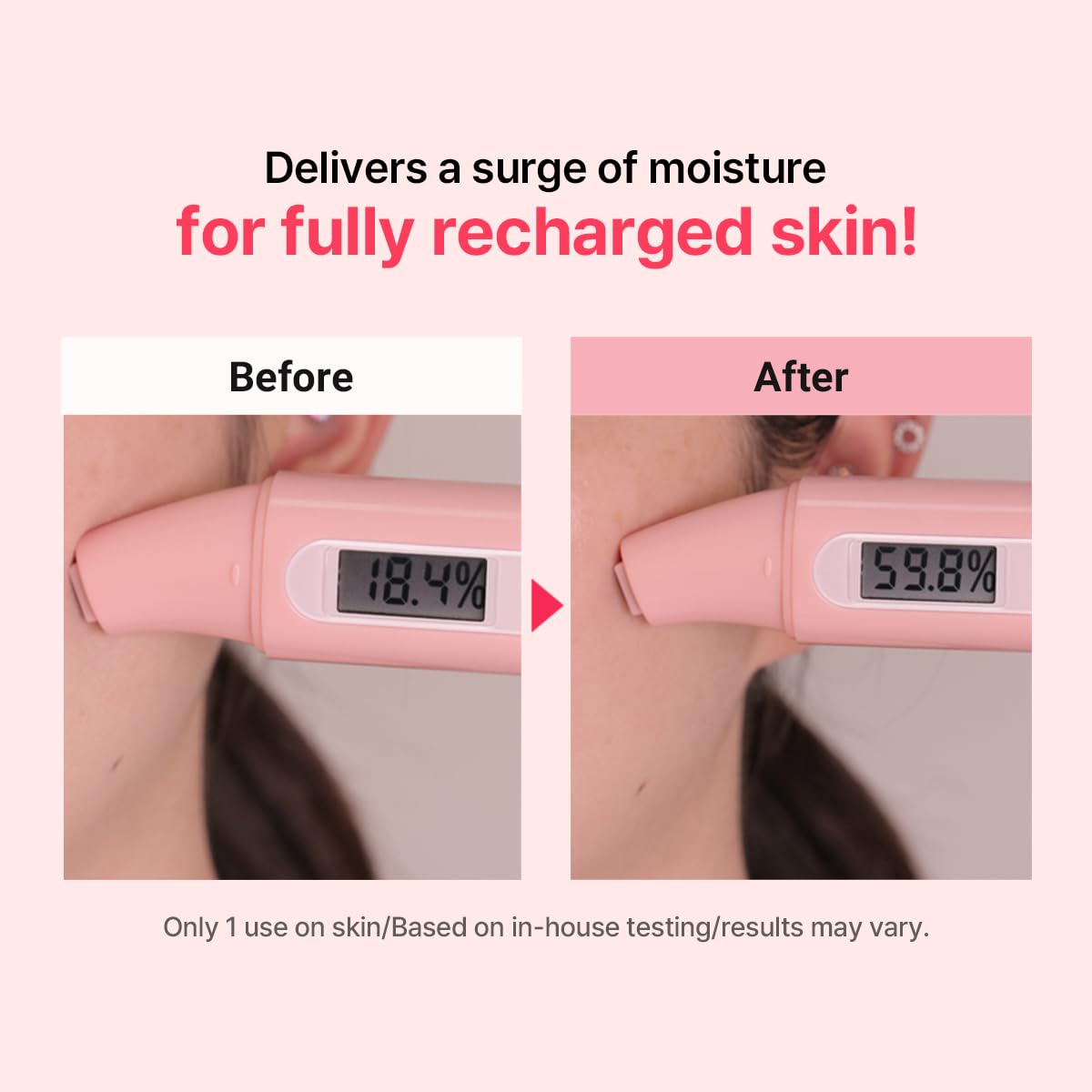 HEIMISH before and after face showing smoother, dewy skin benefit