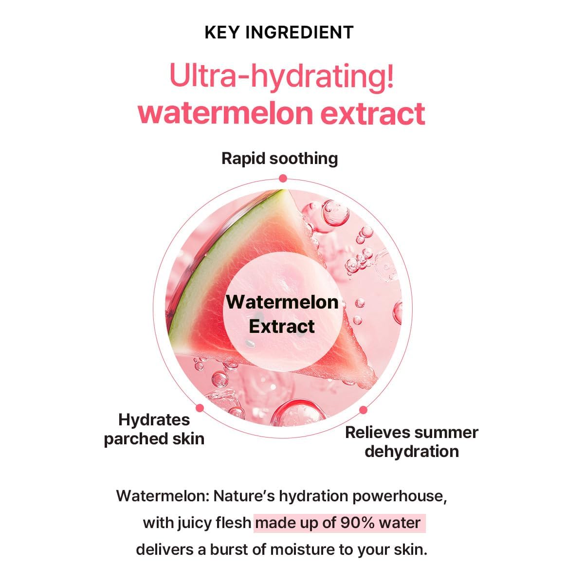 HEIMISH watermelon extract close-up illustrating botanical hydration benefit