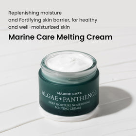 HEIMISH open jar with melting balm texture, shows silky absorbency benefit