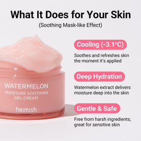 HEIMISH open jar top view revealing pale-pink gel-cream consistency