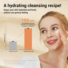 HEIMISH being gently massaged near the eye area to dissolve waterproof makeup safely