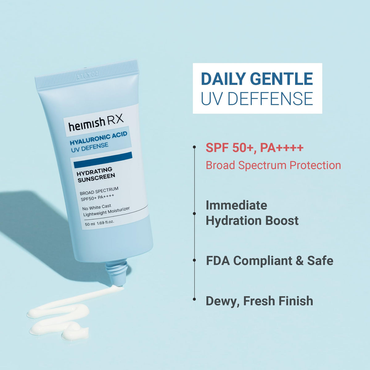 HEIMISH texture close-up illustrating lightweight hydration and smooth finish