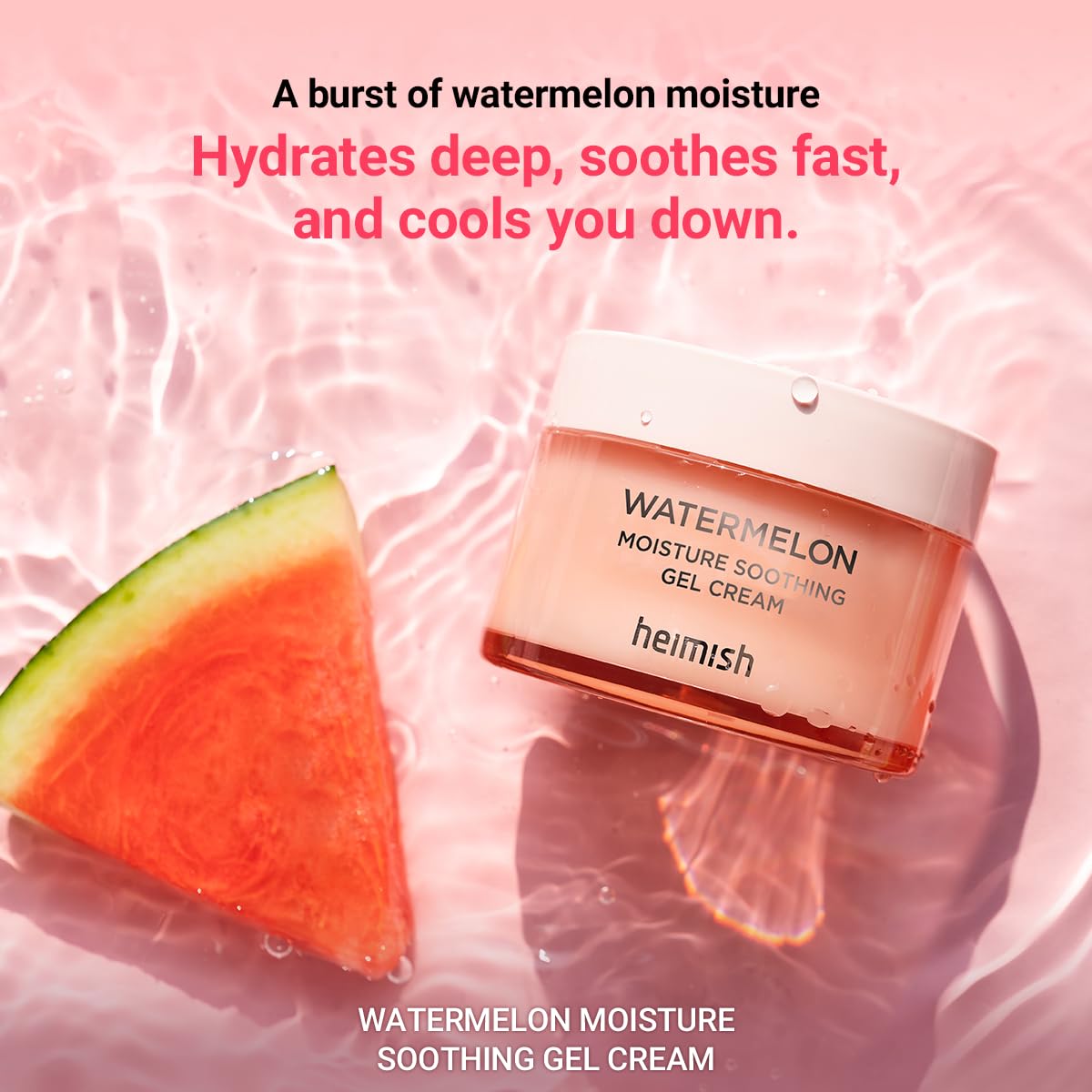 HEIMISH gel-cream texture close-up highlighting lightweight hydration